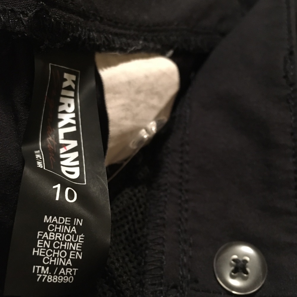 Lot of 2 Kirkland black travel pant size 10
